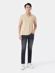 Áo Polo Nam 5S Fashion Bo Dệt Kẻ Slimfit APC24071