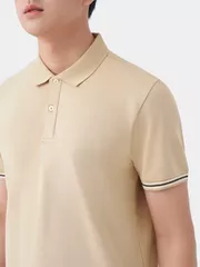 Áo Polo Nam 5S Fashion Bo Dệt Kẻ Slimfit APC24071