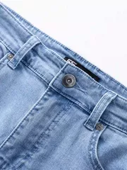 Quần Jean Nam 5S Fashion Dáng Lửng Trơn QJE24018