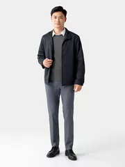 Áo Khoác Thời Trang Nam Cổ Trụ 5S Fashion Dệt Kẻ Ô Sang Trọng AKH24057