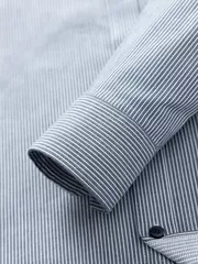 Sơ Mi Nam Tay Dài Cotton 5S Fashion Họa Tiết Kẻ Sọc Phom Casual ASM24021