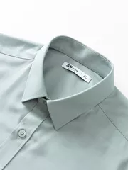 Áo Sơ Mi Nam Ngắn Tay 5S Fashion Trơn Slimfit ASC25018