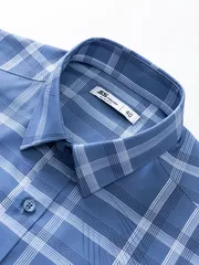 Áo Sơ Mi Nam 5S Fashion Họa Tiết Kẻ Phom Slimfit ASC25057