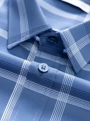 Áo Sơ Mi Nam 5S Fashion Họa Tiết Kẻ Phom Slimfit ASC25057