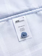 Áo Sơ Mi Nam 5S Fashion Họa Tiết Kẻ Phom Slimfit ASC25057