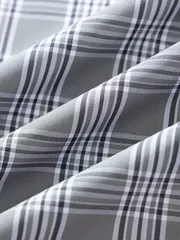 Áo Sơ Mi Nam Dài Tay 5S Fashion Dệt Kẻ Ô Regular ASM24011