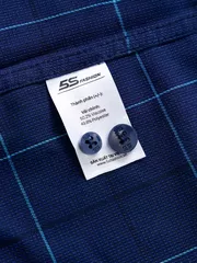 Áo Sơ Mi Nam Dài Tay 5S Fashion Dệt Kẻ Ô Regular ASM24005