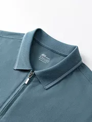 Áo Polo Nam Cổ Kéo Khóa 5S Fashion Dệt Hiệu Ứng APC25004