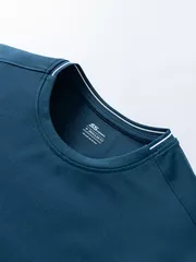 Áo Thun Nam Ngắn Tay 5S Fashion Dệt Bo Cổ Hiệu Ứng ATS25003