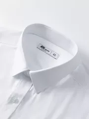 Áo Sơ Mi Nam Cộc Tay 5S Fashion Màu Trắng Trơn ASC25011