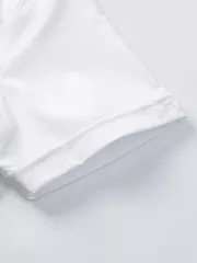 Áo Sơ Mi Nam Cộc Tay 5S Fashion Màu Trắng Trơn ASC25011