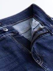 Quần Jean Nam Cotton 5S Fashion Dáng Lửng Trơn QJE24009