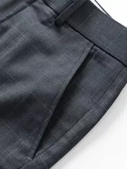 Quần Tây Nam 5S Fashion Kẻ Caro Smart-Fit QAU24007