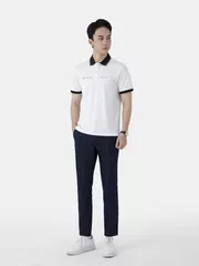 Áo Polo Nam 5S Fashion Phối Cổ In Chữ Phom Slimfit APC25122