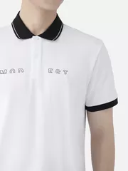 Áo Polo Nam 5S Fashion Phối Cổ In Chữ Phom Slimfit APC25122