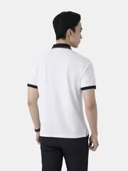 Áo Polo Nam 5S Fashion Phối Cổ In Chữ Phom Slimfit APC25122