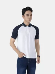 Áo Polo Nam 5S Fashion Tay Raglan Phối Màu Slimfit APC25028