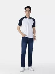 Áo Polo Nam 5S Fashion Tay Raglan Phối Màu Slimfit APC25028