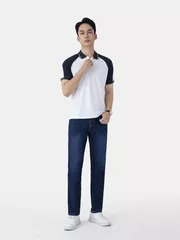 Áo Polo Nam 5S Fashion Tay Raglan Phối Màu Slimfit APC25028