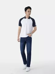 Áo Polo Nam 5S Fashion Tay Raglan Phối Màu Slimfit APC25028
