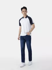 Áo Polo Nam 5S Fashion Tay Raglan Phối Màu Slimfit APC25028