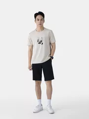 Áo Thun Cổ Tròn Cotton 5S Fashion In Lớn Phom Regular ATS25007