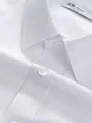 Áo Sơ Mi Nam Dài Tay 5S Fashion Màu Trắng Trơn Phom Slimfit ASM25207