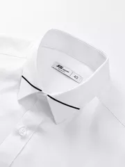 Áo Sơ Mi Nam Ngắn Tay 5S Fashion Thêu Cổ Phom Slimfit ASC25012