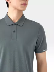 Áo Polo Nam 5S Fashion Dệt Chữ Bo Tay APC25042