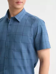 Áo Sơ Mi Nam Ngắn Tay Có Túi 5S Fashion Kẻ Caro ASC25014