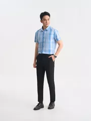 Áo Sơ Mi Nam Cộc Tay 5S Fashion Kẻ Caro Phom Slimfit ASC25015