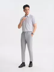 Áo Sơ Mi Nam Ngắn Tay 5S Fashion Casual Kẻ Sọc ASC25010