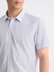Áo Sơ Mi Nam Ngắn Tay 5S Fashion Casual Kẻ Sọc ASC25010