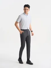 Áo Sơ Mi Nam Ngắn Tay 5S Fashion Casual Kẻ Sọc ASC25027
