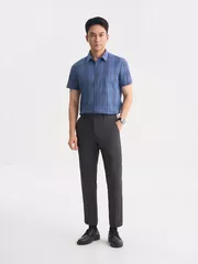 Áo Sơ Mi Nam Cộc Tay 5S Fashion Kẻ Caro Phom Slimfit ASC25050