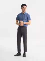 Áo Sơ Mi Nam Cộc Tay 5S Fashion Kẻ Caro Phom Slimfit ASC25050