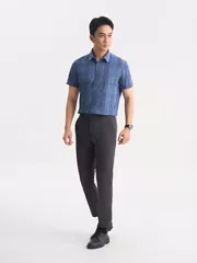 Áo Sơ Mi Nam Cộc Tay 5S Fashion Kẻ Caro Phom Slimfit ASC25050