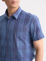 Áo Sơ Mi Nam Cộc Tay 5S Fashion Kẻ Caro Phom Slimfit ASC25050