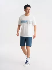 Áo Thun Nam Ngắn Tay 5S Fashion In Graphic Phom Casual ATS25028