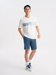 Áo Thun Nam Ngắn Tay 5S Fashion In Graphic Phom Casual ATS25028