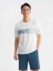 Áo Thun Nam Ngắn Tay 5S Fashion In Graphic Phom Casual ATS25028