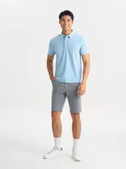 Áo Polo Nam Thể Thao 5S Fashion Dệt Jacquard Slimfit APC25036