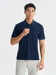 Áo Polo Nam 5S Fashion Bo Dệt Kẻ Phom Regular APC25046