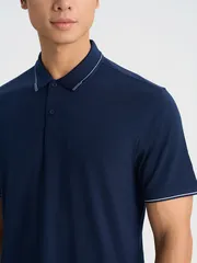 Áo Polo Nam 5S Fashion Bo Dệt Kẻ Phom Regular APC25046