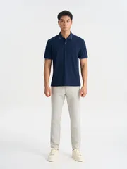 Áo Polo Nam 5S Fashion Bo Dệt Kẻ Phom Regular APC25046