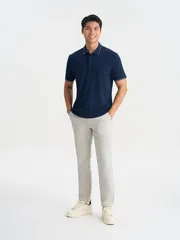 Áo Polo Nam 5S Fashion Bo Dệt Kẻ Phom Regular APC25046