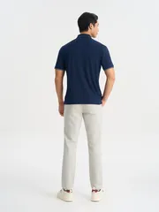 Áo Polo Nam 5S Fashion Bo Dệt Kẻ Phom Regular APC25046