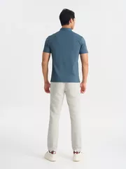 Áo Polo Nam 5S Fashion Trơn Bề Mặt Dệt Jacquard Slimfit APC25050