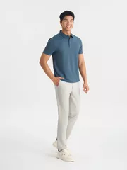 Áo Polo Nam 5S Fashion Trơn Bề Mặt Dệt Jacquard Slimfit APC25050