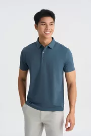 Áo Polo Nam 5S Fashion Trơn Bề Mặt Dệt Jacquard Slimfit APC25050